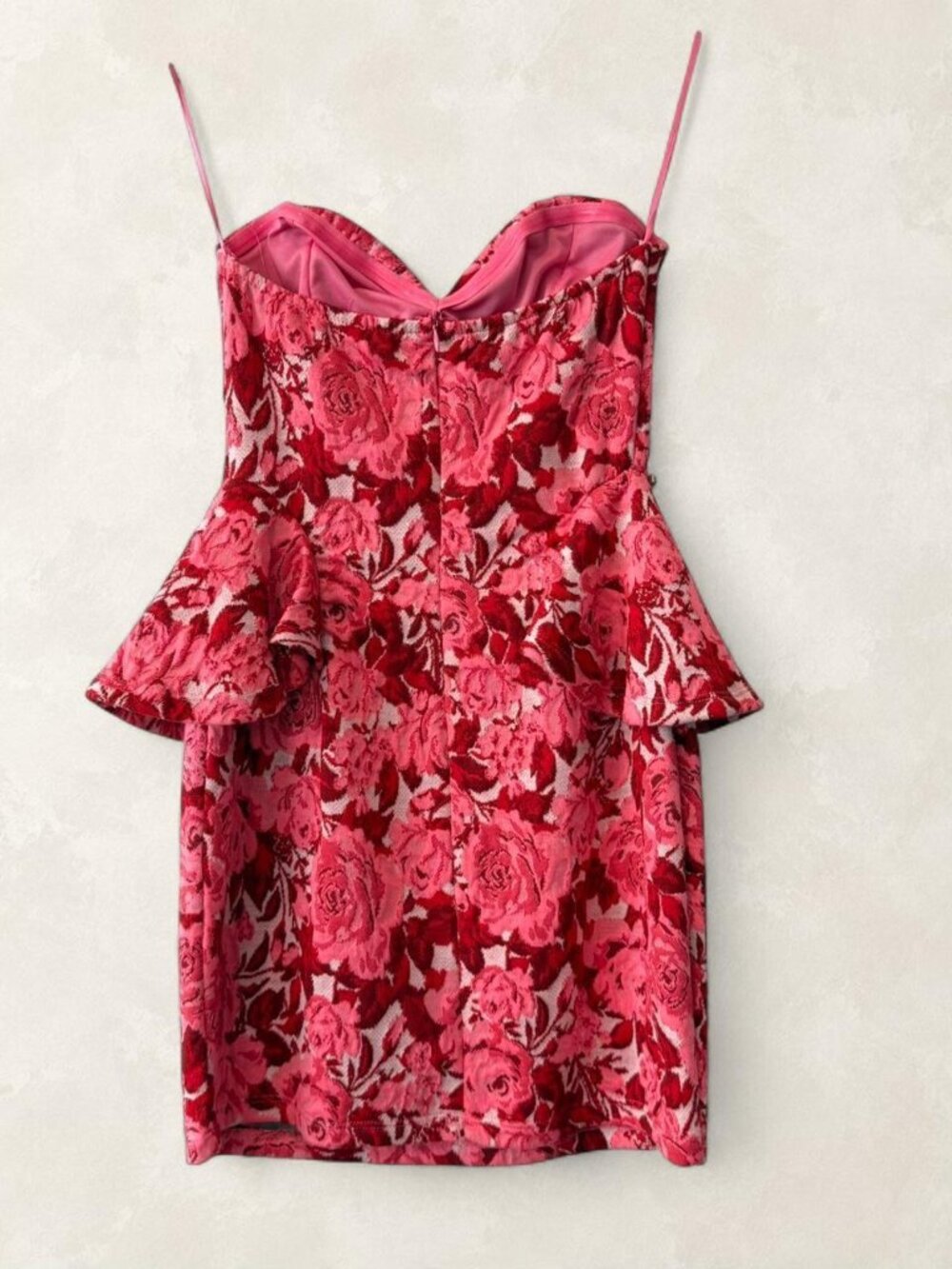 ZARA NWT Pink Floral Strapless Dress - Medium - Picture 3 of 7